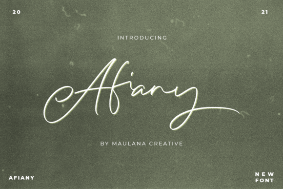Afiany: A Refined Handwritten Font for Elegant Branding