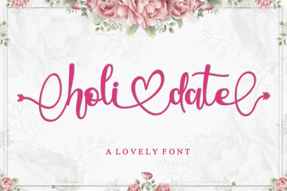 Holidate: A Romantic Handwritten Font for Editorial Design