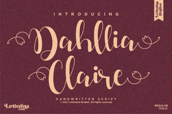 Introducing Dahllia Claire: A Bold and Fun Script Font